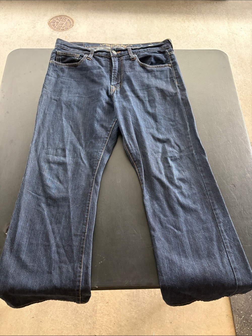 American Eagle Outfitters Men's Dark Blue Bootcut Jeans